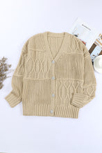 Load image into Gallery viewer, Buttons Front Patterned Texture Knit Cardigan
