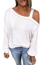 Load image into Gallery viewer, Asymmetric Dew Shoulder Long Sleeve Top
