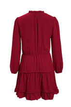 Load image into Gallery viewer, V Neck Long Sleeve Ruffle Tiered Mini Dress
