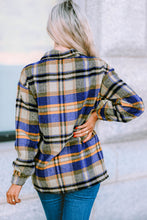 Load image into Gallery viewer, Geometric Plaid Print Pocketed Shacket
