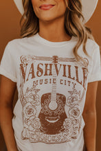 Load image into Gallery viewer, NASHVILLE MUSIC CITY Graphic Crew Neck Tee

