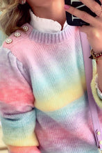 Load image into Gallery viewer, Pearl Decoration Gradient Tie-dye Sweater
