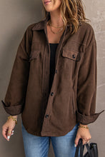 Load image into Gallery viewer, Turn Down Collar Buttoned Shirt Jacket

