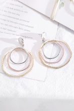Load image into Gallery viewer, 3-color Concentric Rings Dangle Earrings
