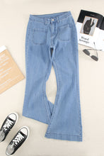 Load image into Gallery viewer, Vintage Casual Pocket Flared Jeans
