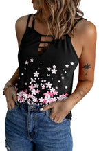 Load image into Gallery viewer, Floral Print Cut Out Spaghetti Strap Tank Top
