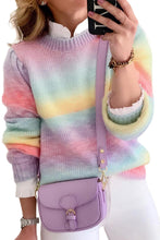 Load image into Gallery viewer, Pearl Decoration Gradient Tie-dye Sweater
