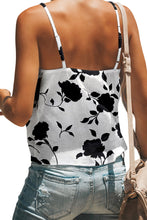 Load image into Gallery viewer, Floral Shading Print Button Tie Front Tank Top
