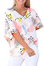 Load image into Gallery viewer, Animal Watercolor Mixed Print Loose Top
