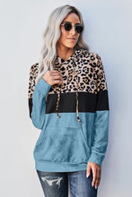 Load image into Gallery viewer, Leopard Tie Dye Colorblock Hoodie
