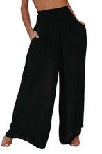 Load image into Gallery viewer, Frill Smocked High Waist Flowy Wide Leg Pants
