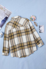 Load image into Gallery viewer, Button-up Pocket Long Sleeve Plaid Shacket
