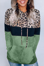 Load image into Gallery viewer, Leopard Tie Dye Colorblock Hoodie
