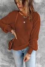 Load image into Gallery viewer, Drop Shoulder Back Cut-out Sweater with Tie
