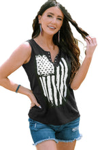 Load image into Gallery viewer, Casual National Flag Button Graphic Tank Top
