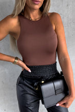 Load image into Gallery viewer, Solid Crew Neck Sleeveless Bodysuit
