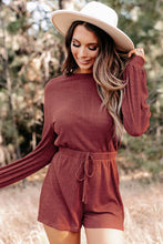 Load image into Gallery viewer, Ribbed Long Sleeve Romper
