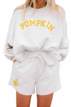 Load image into Gallery viewer, PUMPKIN Flocking Graphic Pullover Sweatshirt and Shorts Set
