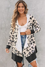 Load image into Gallery viewer, Print Hooded Open Front Cardigan
