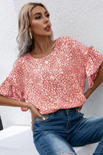 Load image into Gallery viewer, Leopard Spotted Ruffle Sleeve T-Shirt
