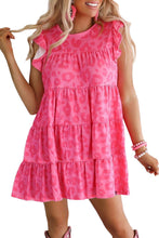 Load image into Gallery viewer, Round Neck Ruffle Tiered Mini Dress
