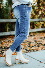 Load image into Gallery viewer, Plus Size High Rise Buttons Skinny Jeans
