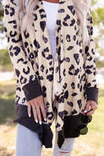 Load image into Gallery viewer, Print Hooded Open Front Cardigan
