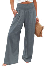 Load image into Gallery viewer, Smocked Wide Waistband High Waist Wide Leg Pants
