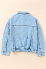 Load image into Gallery viewer, Acid Washed Pockets Buttoned Denim Jacket
