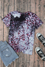 Load image into Gallery viewer, Leopard Dyed Print Bleached Blank Tee
