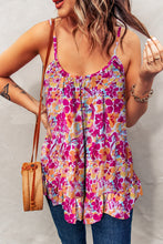 Load image into Gallery viewer, Floral Print Loose Fit Spaghetti Strap Tank Top
