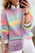 Load image into Gallery viewer, Pearl Decoration Gradient Tie-dye Sweater
