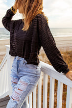 Load image into Gallery viewer, Zebra Print Drop Shoulder Long Sleeve Top
