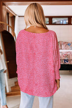 Load image into Gallery viewer, Oversized Leopard Puff Sleeve Blouse
