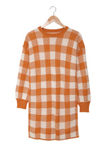 Load image into Gallery viewer, Plaid Sweater Dress
