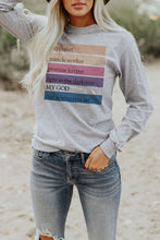 Load image into Gallery viewer, MAY GOD Positive Words Print Long Sleeve Top
