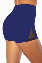 Load image into Gallery viewer, Mesh Cutout Patchwork Swim Shorts
