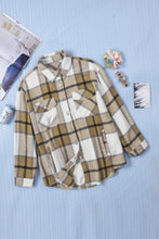 Load image into Gallery viewer, Button-up Pocket Long Sleeve Plaid Shacket
