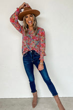 Load image into Gallery viewer, Multicolor Puff Sleeve Floral Blouse
