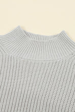 Load image into Gallery viewer, High Neck Drop Shoulder Plain Sweater
