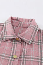 Load image into Gallery viewer, Plaid Pattern Buttoned Shirt Coat with Slits
