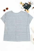 Load image into Gallery viewer, Ribbed Knit Round Neck Relaxed Tee
