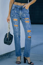 Load image into Gallery viewer, Buttoned Pockets Distressed Jeans
