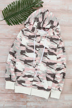 Load image into Gallery viewer, Camo Print Zip Hoodie
