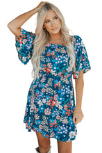 Load image into Gallery viewer, Square Neck Ruffle Floral Dress

