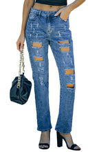 Load image into Gallery viewer, Buttoned Pockets Distressed Jeans
