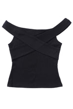 Load image into Gallery viewer, Ribbed Criss Cross Off Shoulder Top
