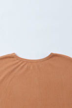 Load image into Gallery viewer, Paisley Contrast Bubble Sleeve Ribbed Top
