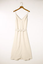 Load image into Gallery viewer, V Neck Sleeveless Maxi Dress with Elastic Belt
