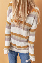 Load image into Gallery viewer, Stripe Drop Shoulder Striped Knit Sweater
